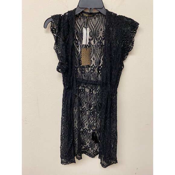 Spiaggia Dolce Tops - Spiaggia Dolce Womens Casual Beach Cover Up Sleeveless Top Black Size M NWT